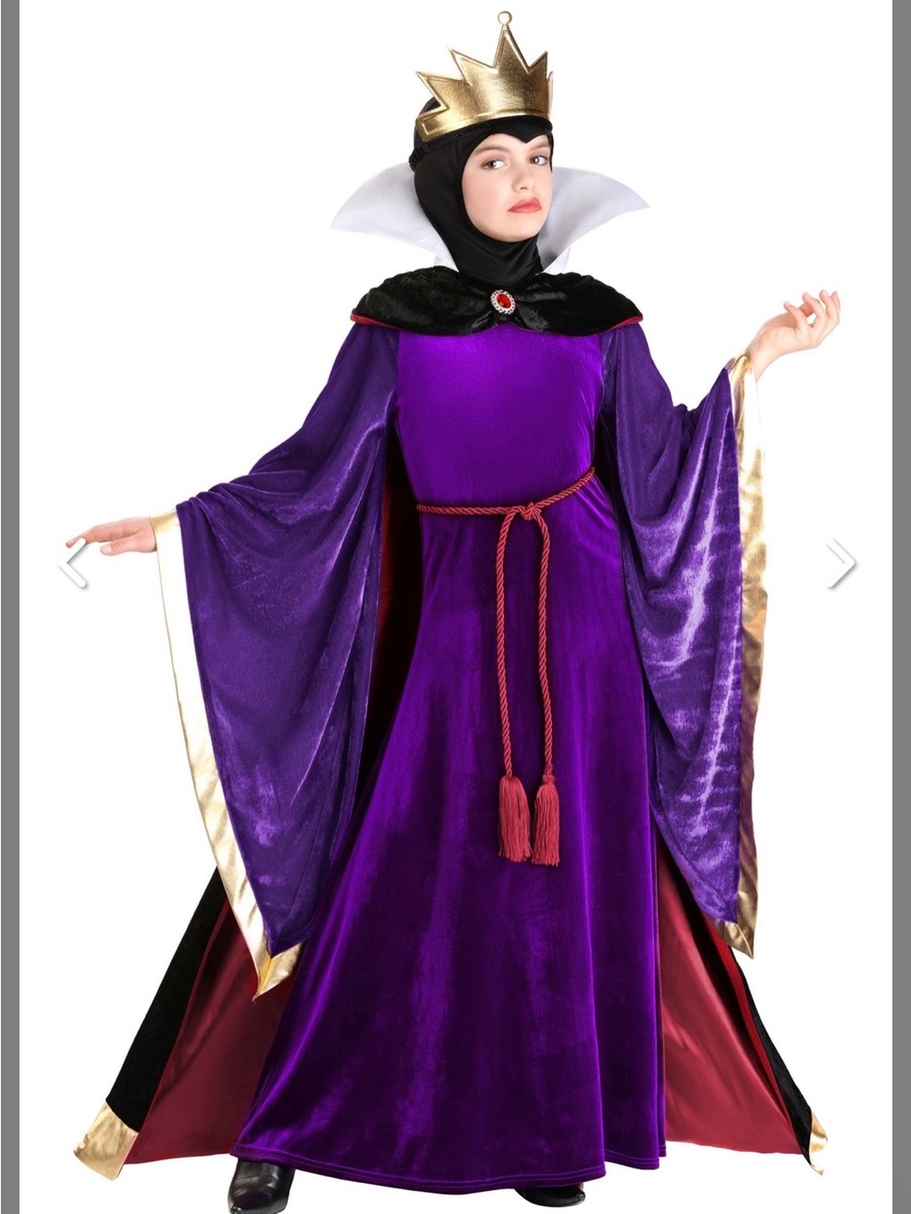Disney Purple Villain Queen Costume with Gold Crown